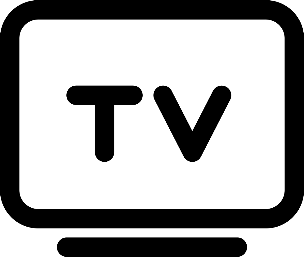 Download V Png Tv Clipart - Tv Icon Png Black Transparent Png (#490298