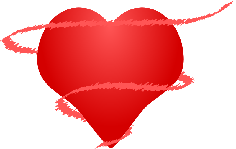 Similar Clip Art - Rotes Herz Mit Rosa-spirale Um Sie Grußkarte - Png Download (800x505), Png Download