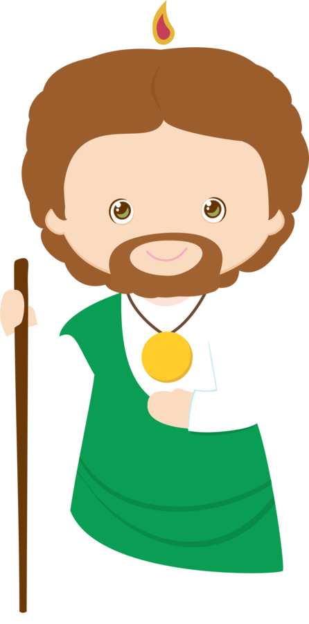 Amigos De Jesús - St Jude Baptism Invitation Clipart (446x900), Png Download