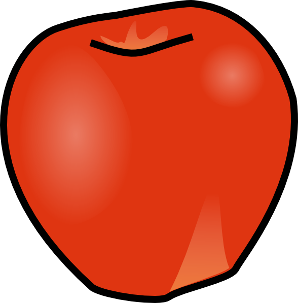 No Apple Cliparts - Apple Clip Art - Png Download (588x597), Png Download
