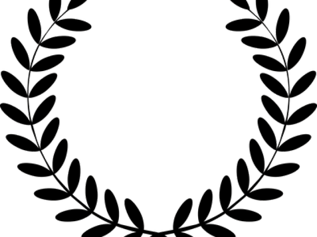 Branch Clipart Greek - Leaf Wreath Black And White - Png Download (640x480), Png Download