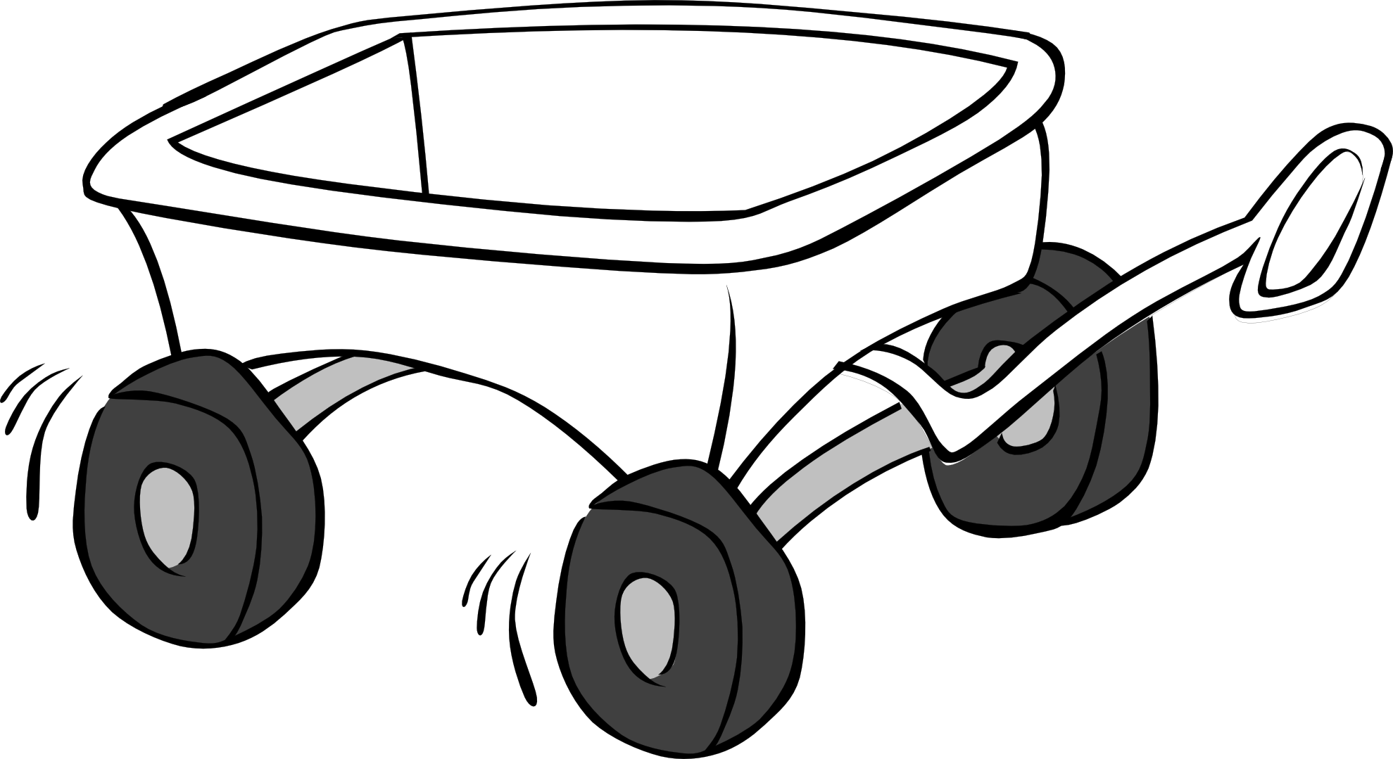Fresh Wagon Coloring Wood Covered Free Printable - Wagon Clip Art Black And White - Png Download (1979x1079), Png Download