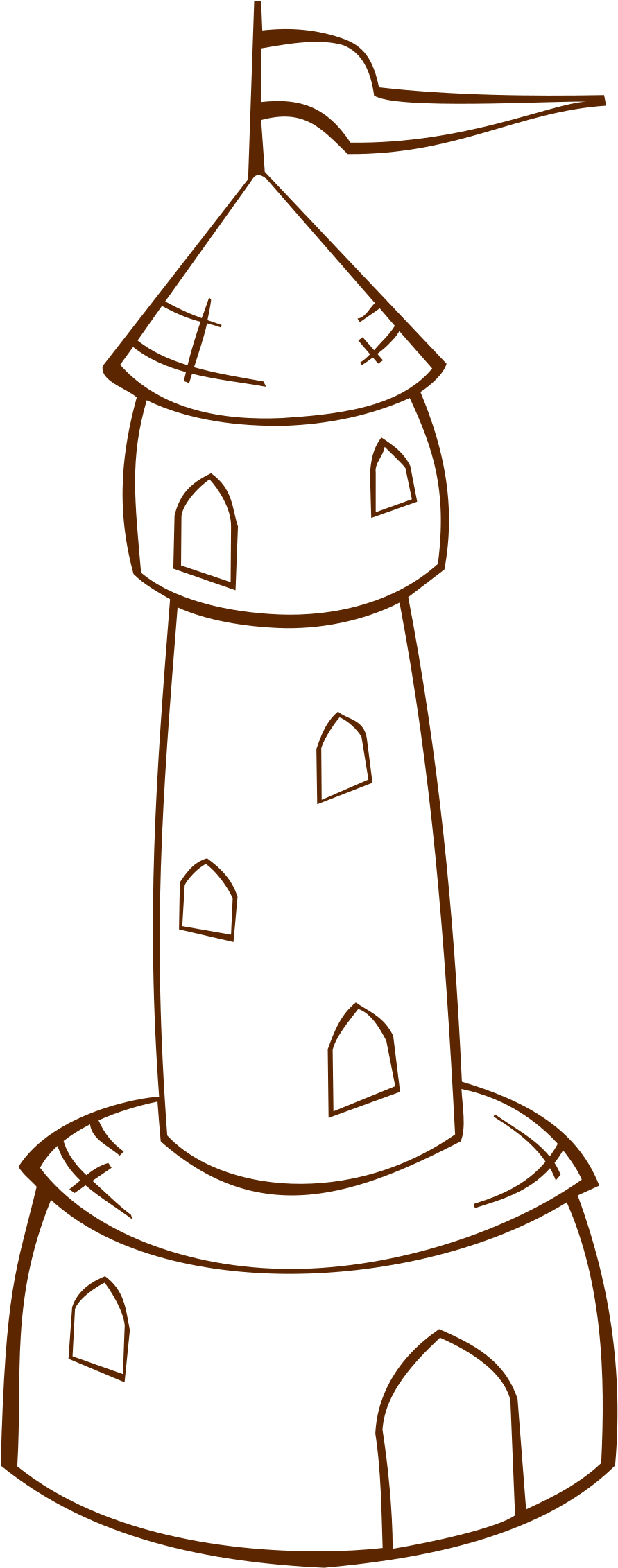 Big Image - Castle Towers Cartoon Drawing Png Clipart (2400x2400), Png Download