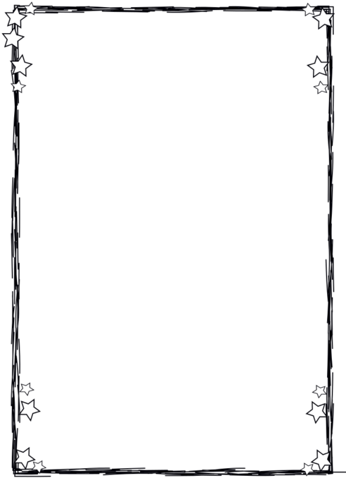 Cadre Étoile - Page Border Design Hd Flower Clipart (500x707), Png Download