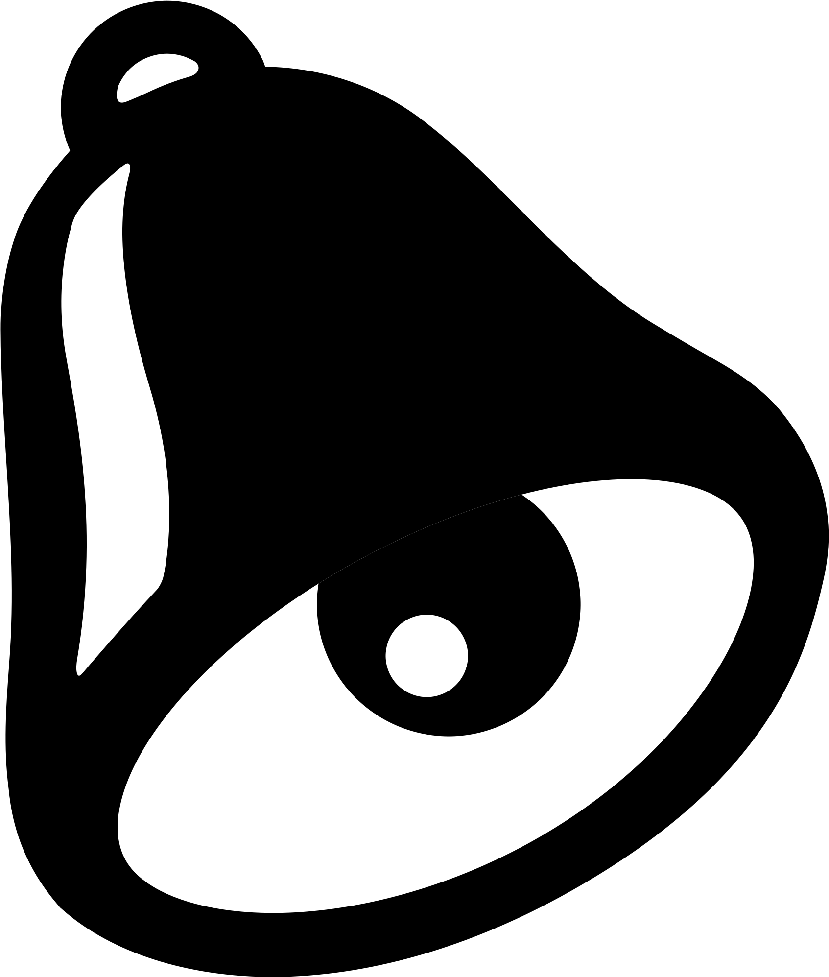 File Emoji Wikimedia Commons - Black Bell Clipart (2000x2000), Png Download