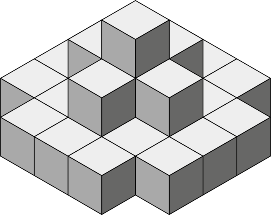 Soma Cube Symmetry Regular Polytope Black And White - Cube Clipart (944x750), Png Download