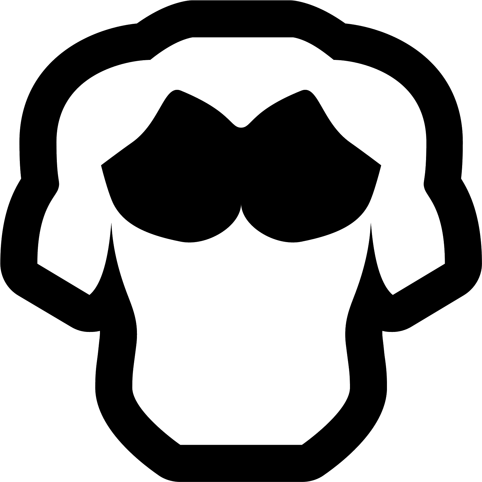 Banner Black And White Download Icon Free Download - Chest Body Icon Png Clipart (1600x1600), Png Download