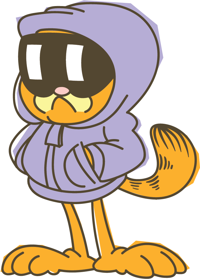 Garfield Line Messaging Sticker - Messaging Apps Clipart (1000x1000), Png Download