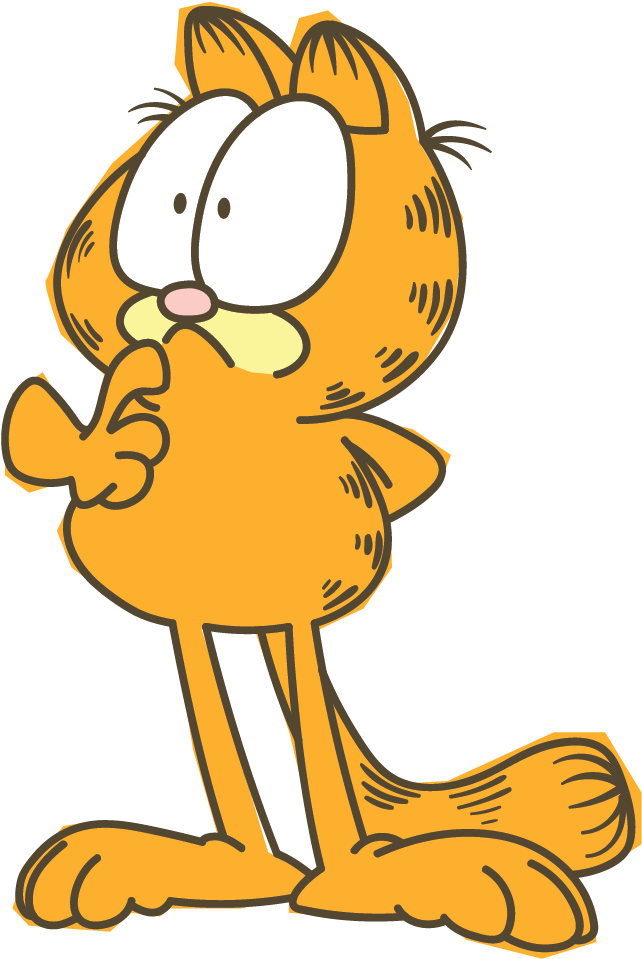 Garfield Line Messaging Sticker - Messaging Apps Clipart (1000x1000), Png Download