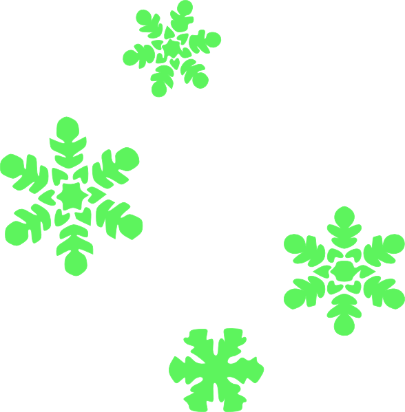 Light Green Snowflakes Clipart (588x599), Png Download
