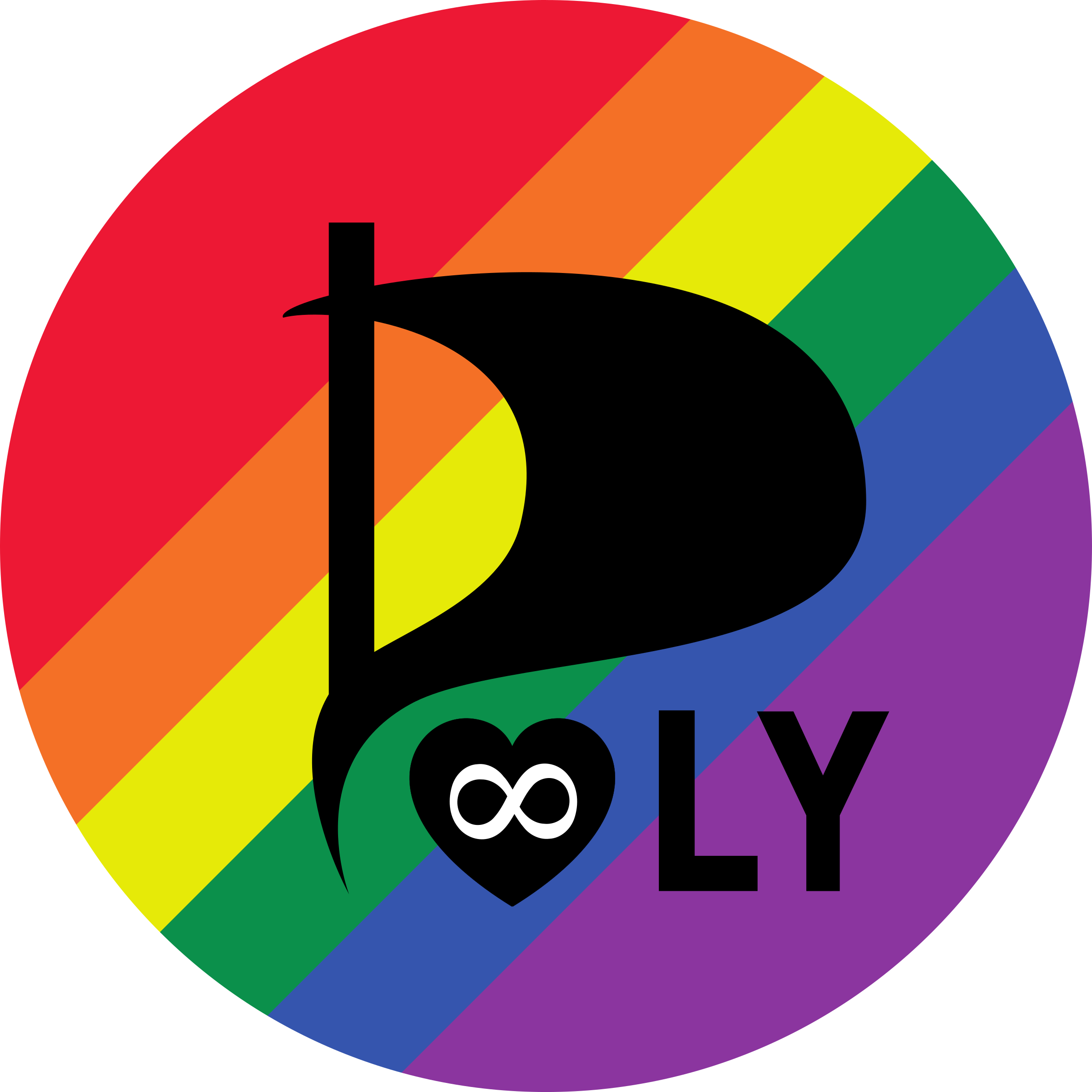 Gay Pride Clip Art - Polyamory Button - Png Download (800x800), Png Download