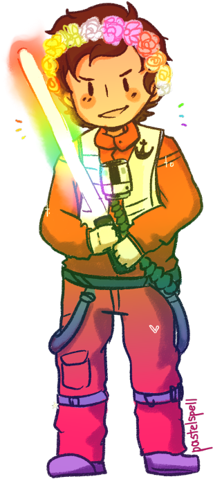 Rainbow Lightsabers Tumblr Space Gay With A - Cartoon Clipart (469x750), Png Download