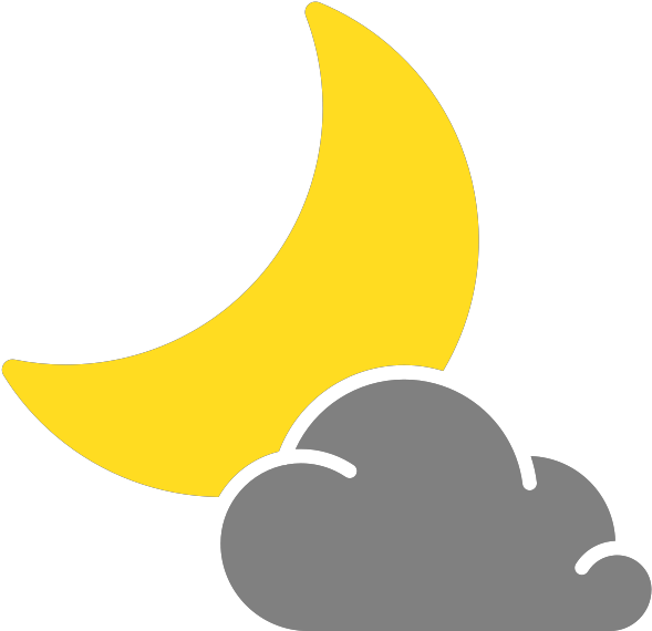 Sunny Clipart Mixed Weather - Night Weather Icon Png Transparent Png (600x600), Png Download