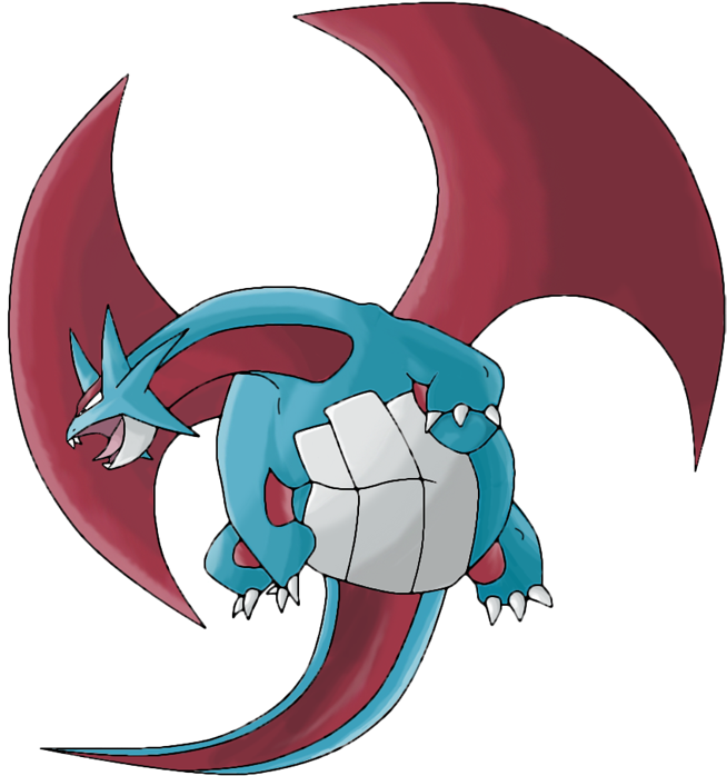 Ken Sugimori Salamence Clipart (700x707), Png Download