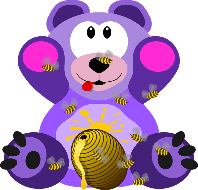 Kostenloses Bild Auf Pixabay - Bear Clipart In Purple - Png Download (640x614), Png Download