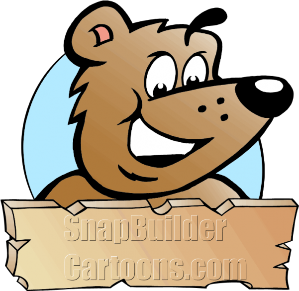Bear Holding Wood Clipart (600x600), Png Download