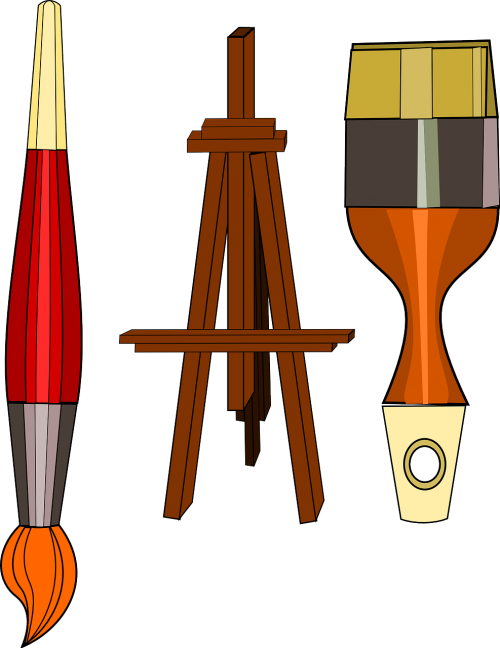 Of - Paint And Art Supplies Charms Clipart (500x648), Png Download