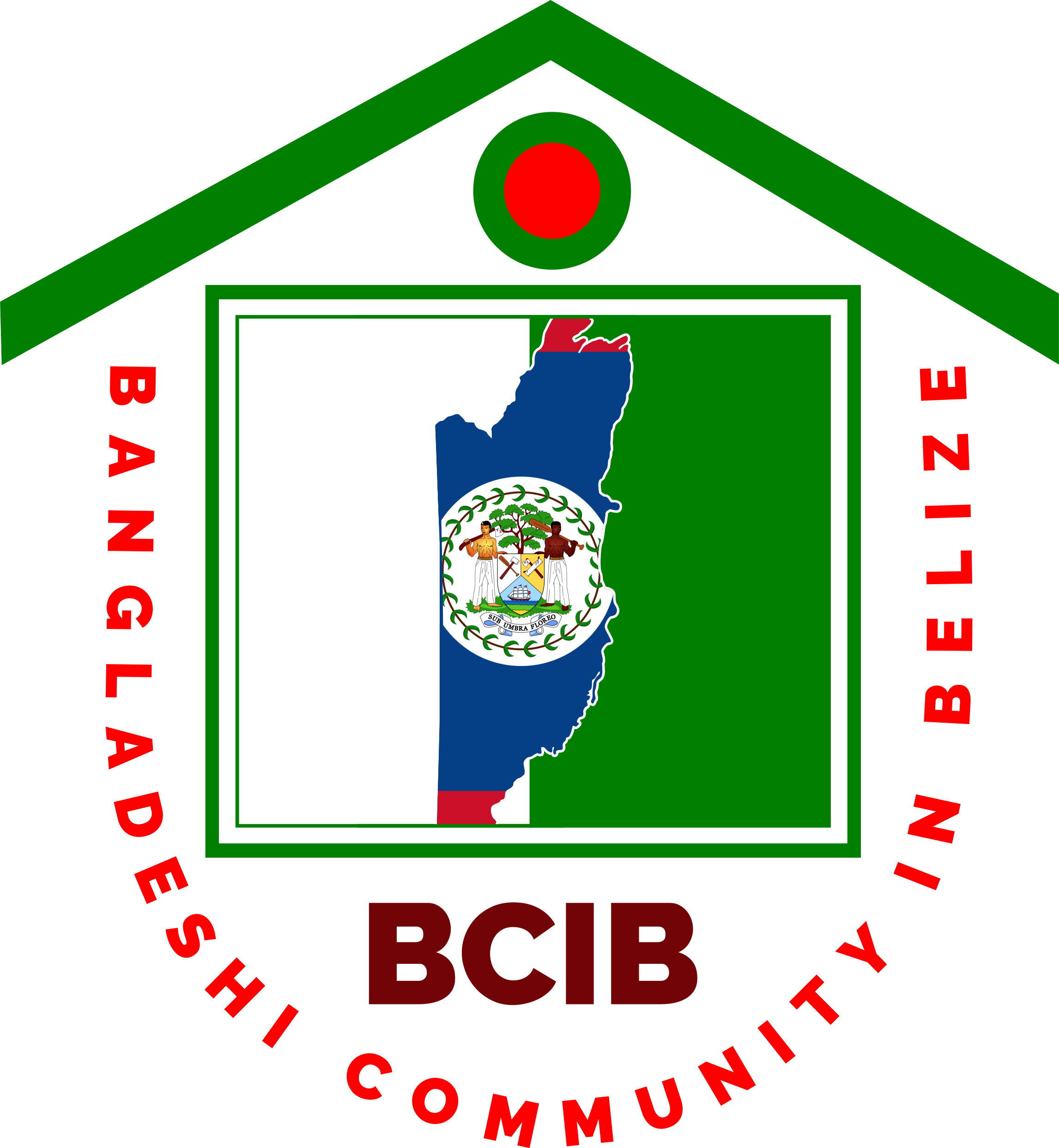 About Us Bangladeshi Community In Belize Bcib - Belize Flag Clipart (2293x2486), Png Download