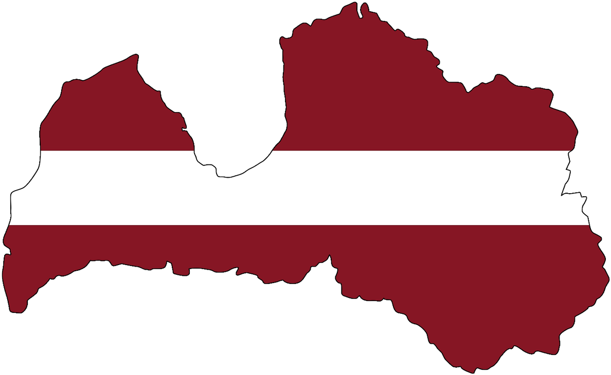Flags Clipart Multicultural - Latvia Map With Flag - Png Download (1024x606), Png Download