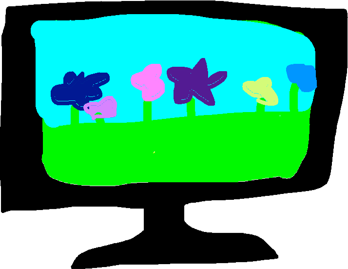 Watching Tv Clipart Drawing - Png Download (714x552), Png Download