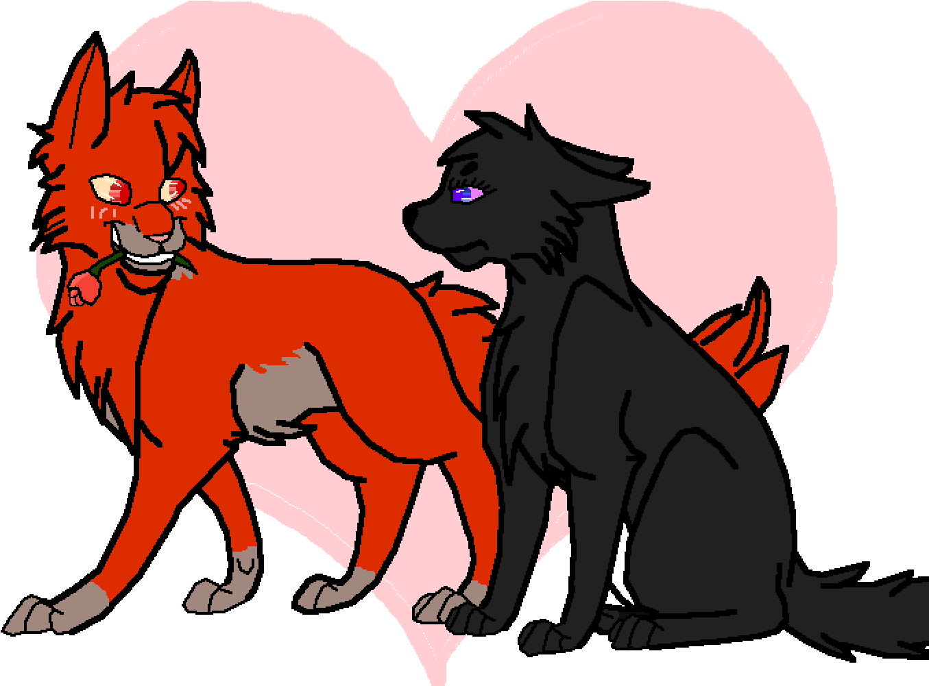 Fang X Me - Warrior Cats Dovewing X Bumblestripe Clipart (1400x1000), Png Download