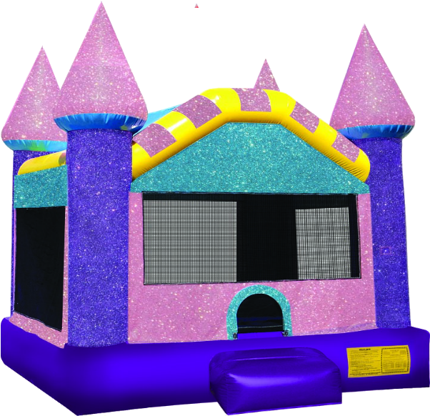 Dazzling Castle Bounce House - Unicorn Bounce House Nj Clipart (1000x733), Png Download