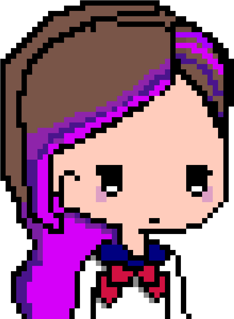 Sombra Mixed With Sailor Moon - Pixel Art Cute Anime Girl Clipart (1152x1152), Png Download
