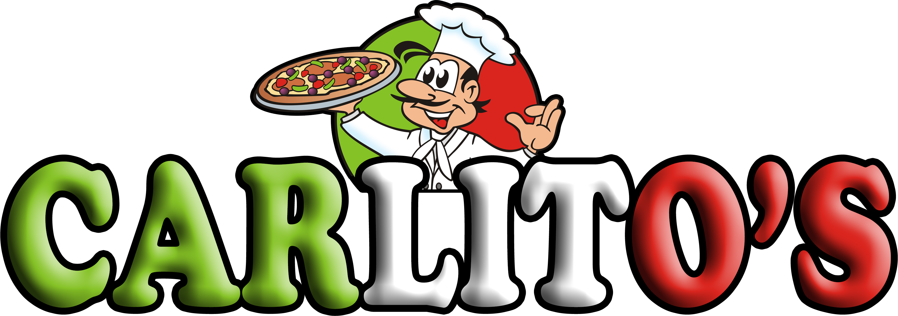 Carlitos Pizza Clipart (3498x1233), Png Download