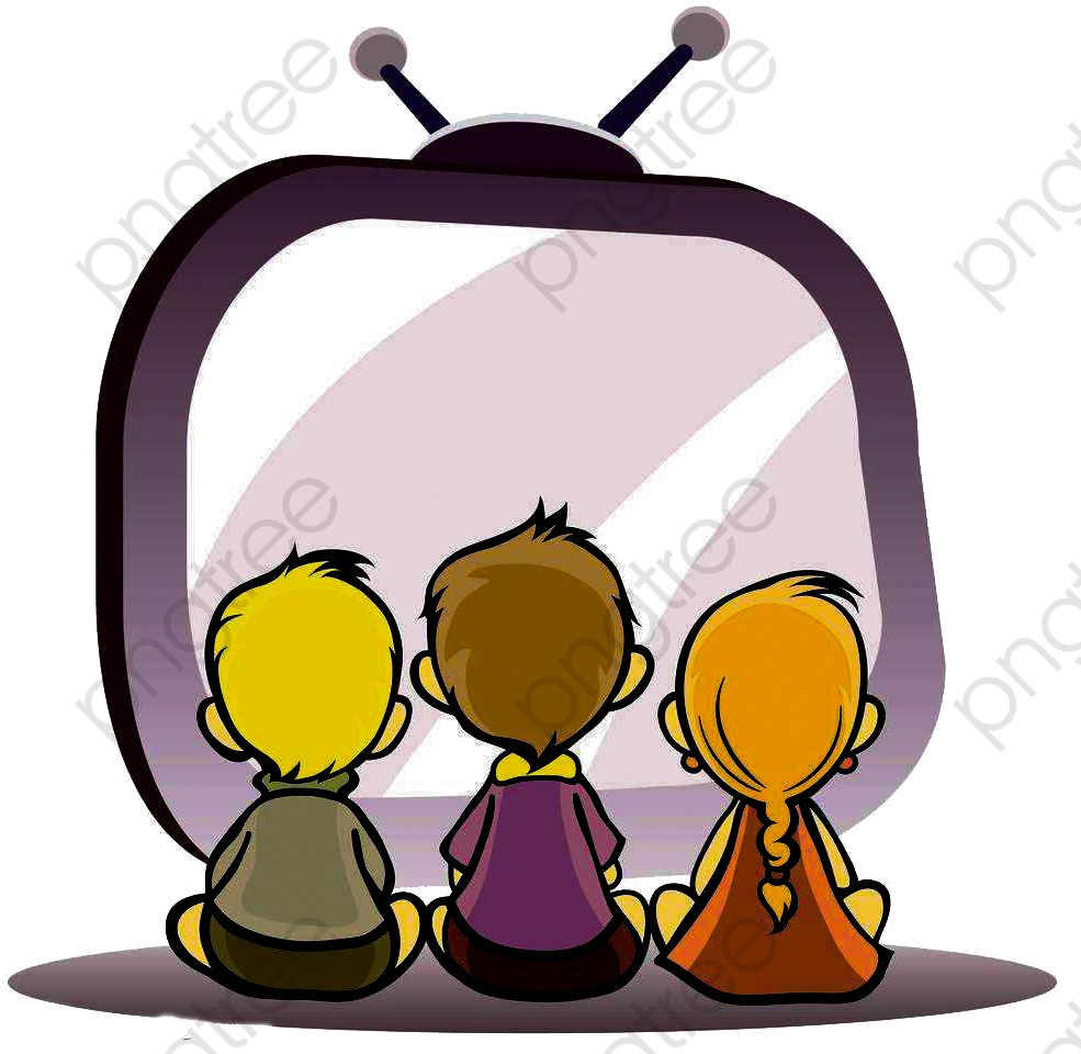 Watching Tv Child - Kids Watching Tv Clipart - Png Download (1000x1000), Png Download