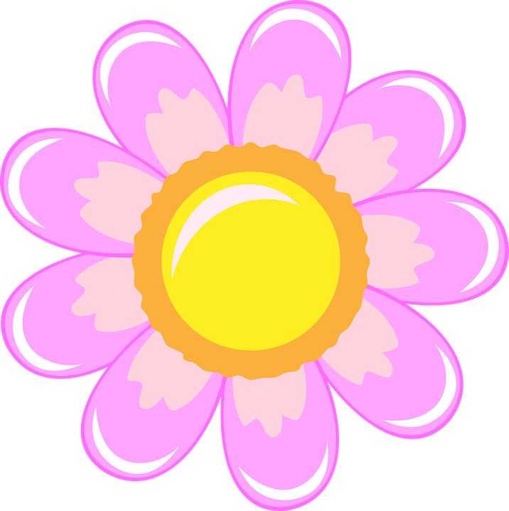 Flower Unique Pink Purple Nature Petals Spring Clipart (716x720), Png Download