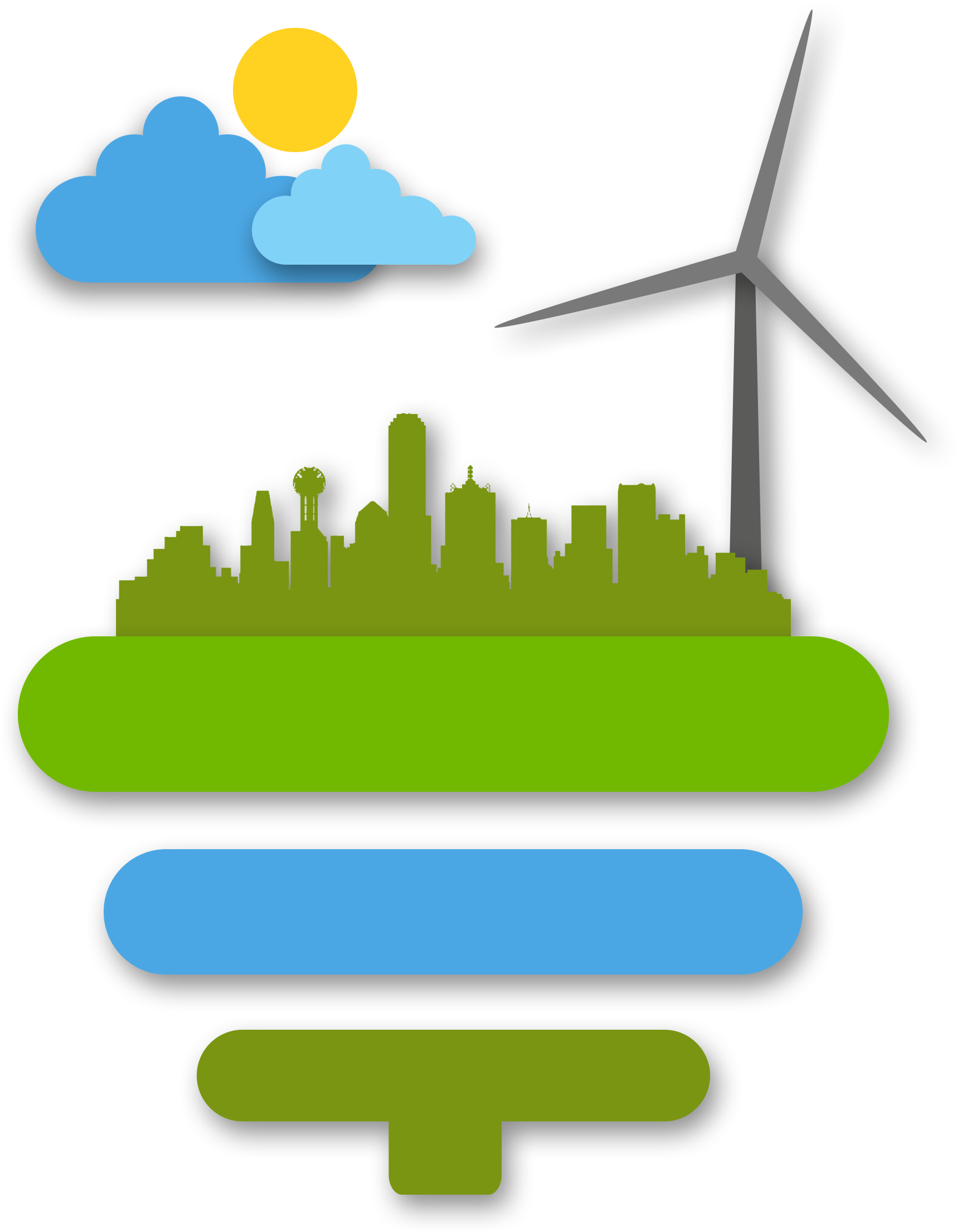 Renewable Wind Dallas - Wind Turbine Clipart (1717x2211), Png Download