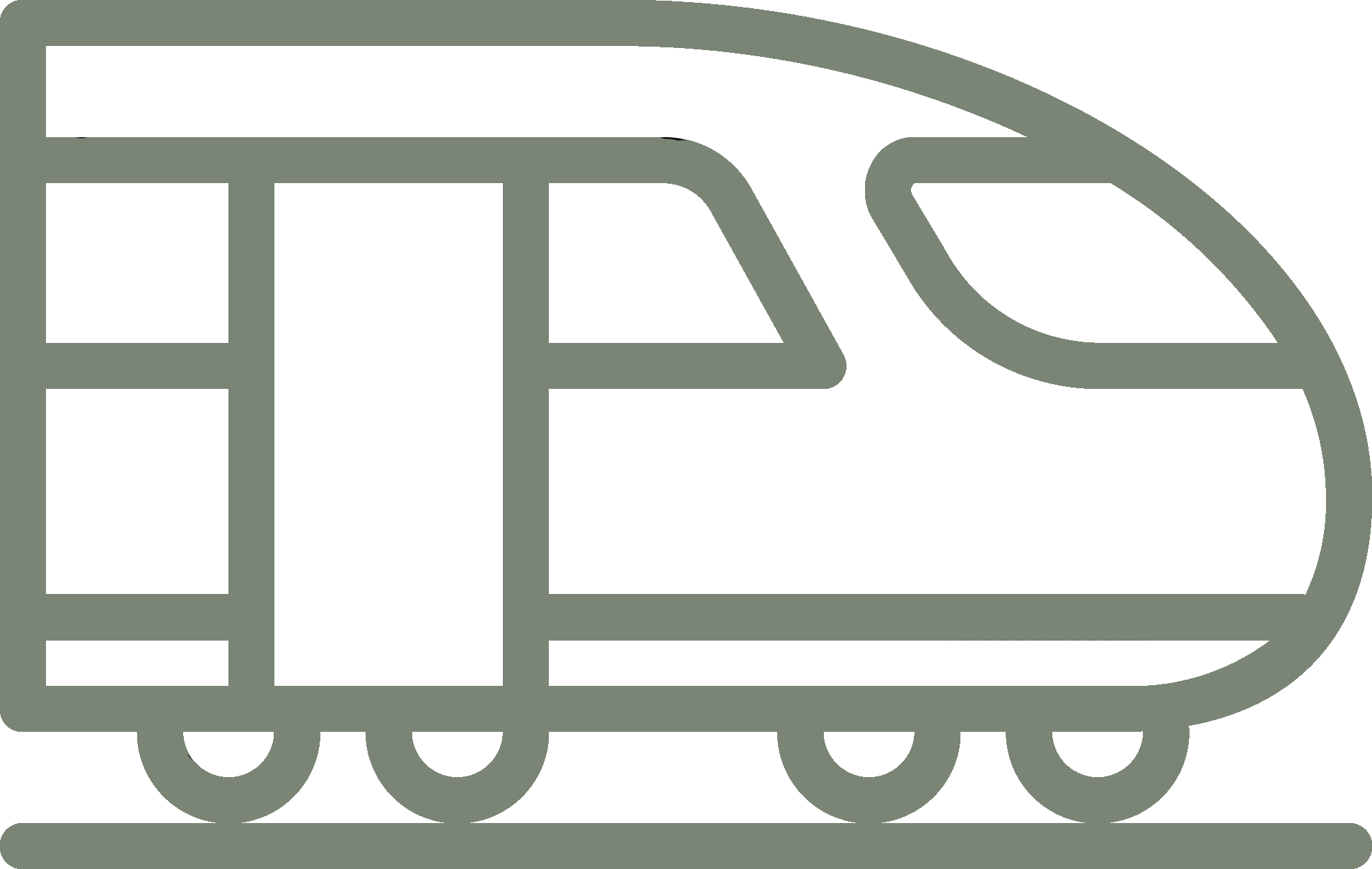 By Train/tgv Clipart (2000x1267), Png Download