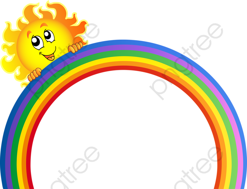 Cartoon Painted Rainbow, Cartoon Clipart, Sun, Cartoon - Cartoon Sun And Clouds - Png Download (800x613), Png Download