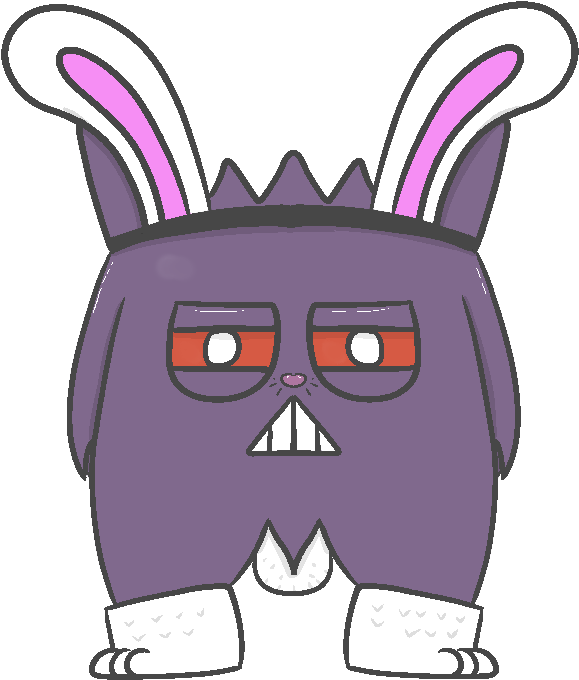Pokemon Gengar Easter Rabbit - Cartoon Clipart (579x680), Png Download