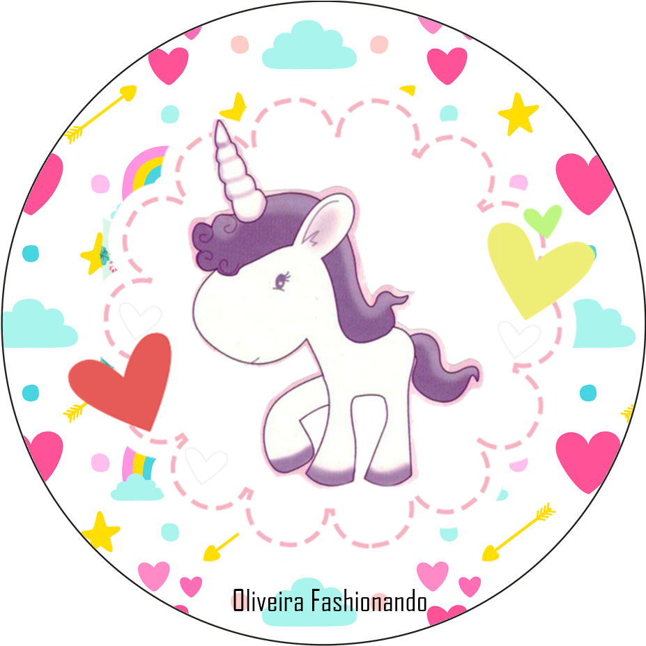 Oliveira Fashionando Unic Rnio Unicrnio - Unicornio Tierno Clipart (1228x1146), Png Download