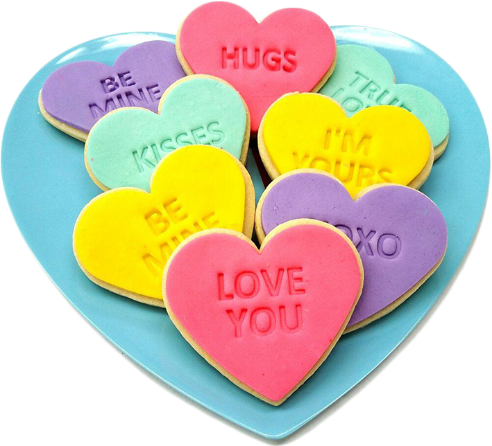 Candy Hearts Png - Heart Clipart (709x644), Png Download