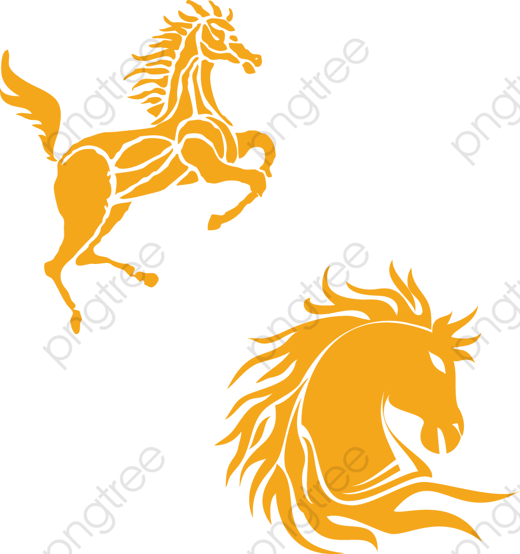 Galloping Horse Clipart - Dark Horse Horse Vector - Png Download (1019x1085), Png Download