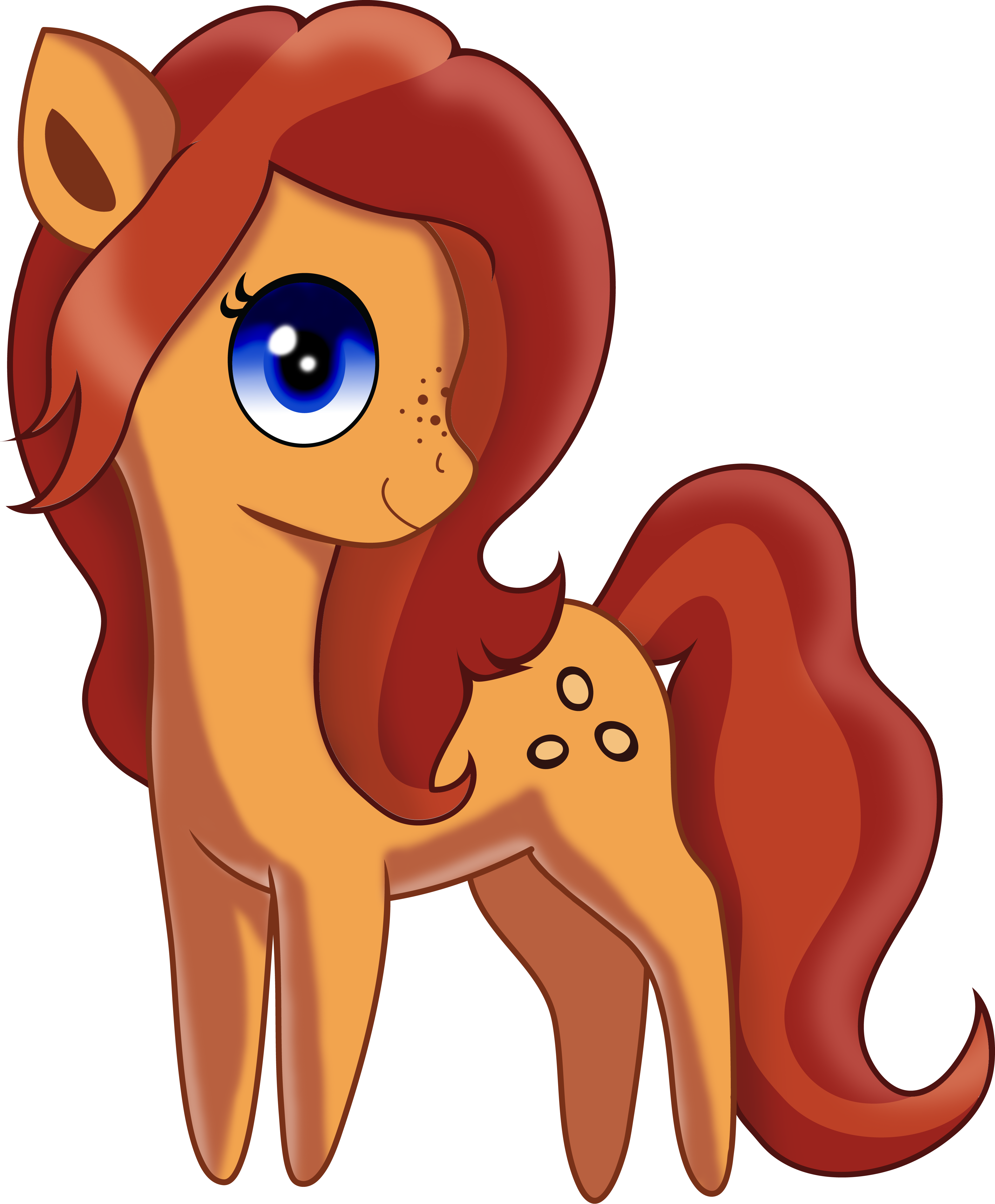 Trotcon Has Peanut Bucker - Cute Horse Anime Clipart (3833x4637), Png Download