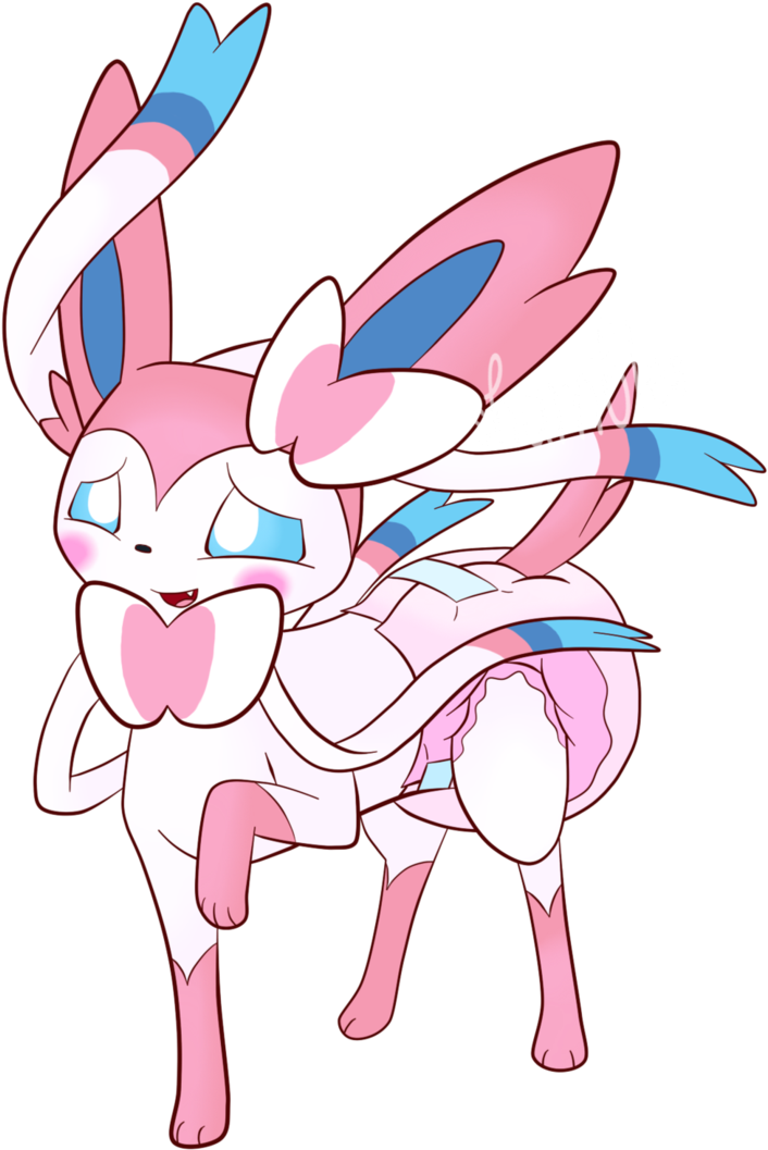 Sylveon By The Shambles - Pokemon Sylveon In Diapers Clipart (706x1057), Png Download