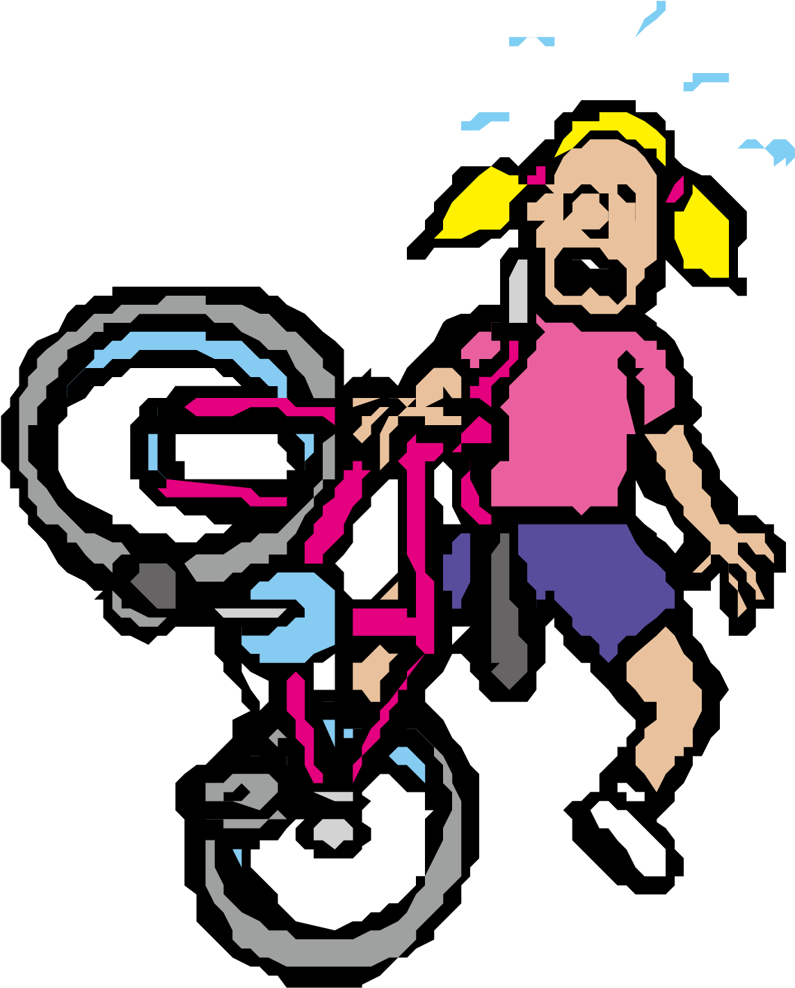 Bicycle Safety Cycling Clip Art - Fall Off A Bike Clip Art - Png Download (1143x1420), Png Download