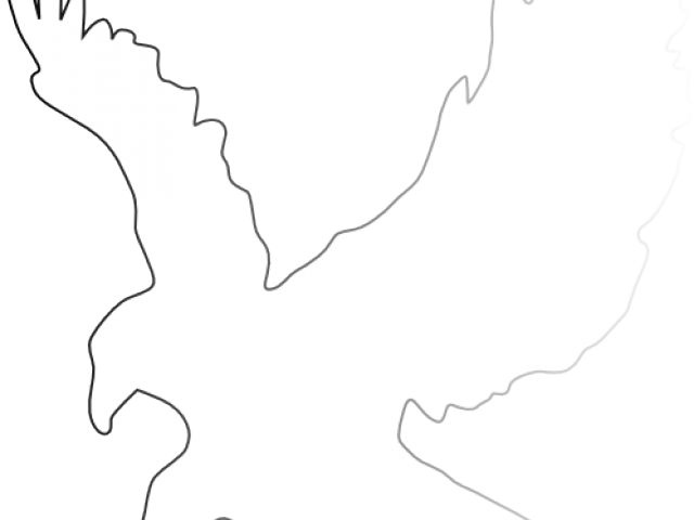Eagle Silhouette White Clipart (640x480), Png Download
