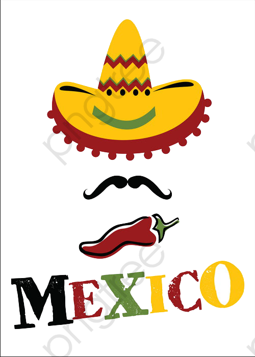 Sun Clipart Png Mexican Clipart Sun - Chapéu Do México Transparent Png (500x701), Png Download