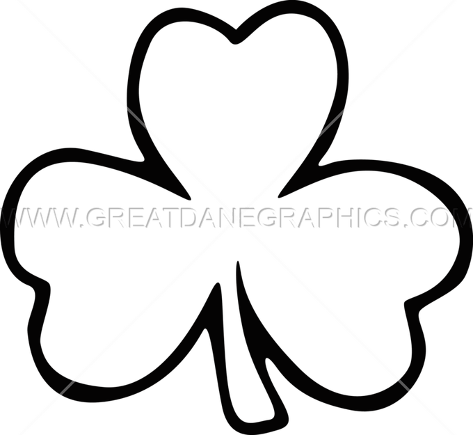 Leaf Clipart Black And White Zoshwiki - Printable Shamrock Coloring Sheet - Png Download (680x625), Png Download