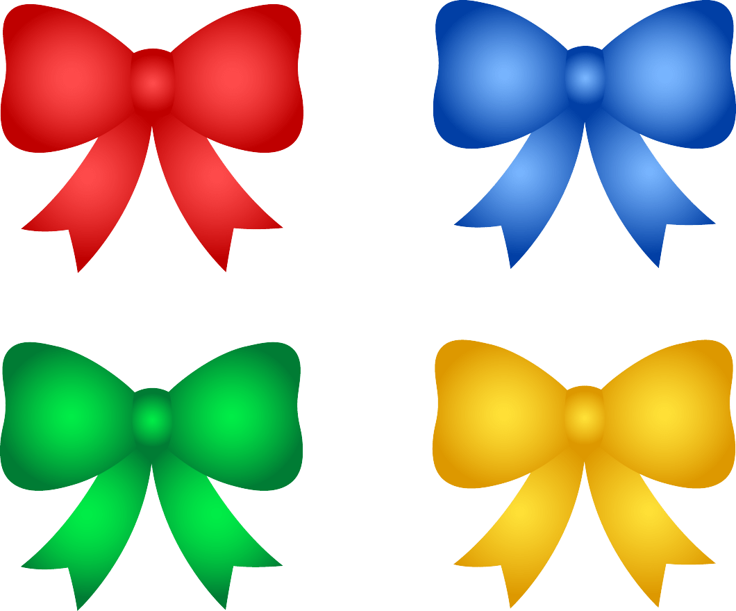 Cheer Bow Clipart Outline - Small Christmas Bow Clipart - Png Download (1060x880), Png Download