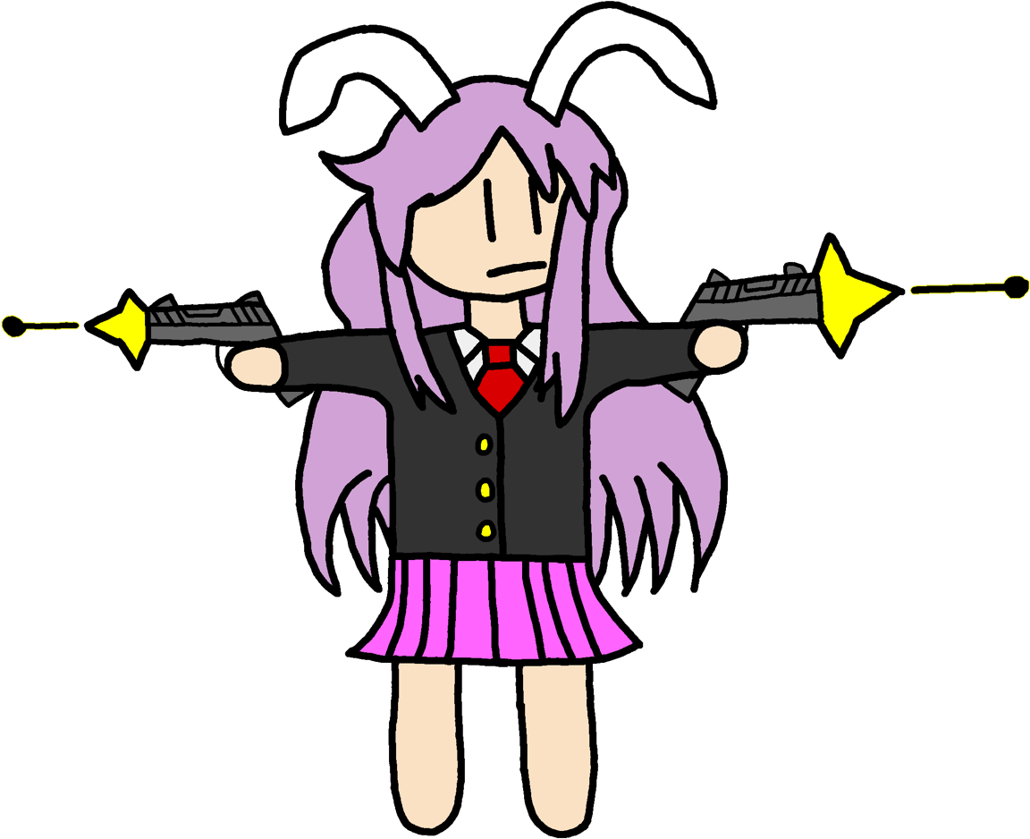 Bun With Two Guns - Cartoon Clipart (1280x959), Png Download