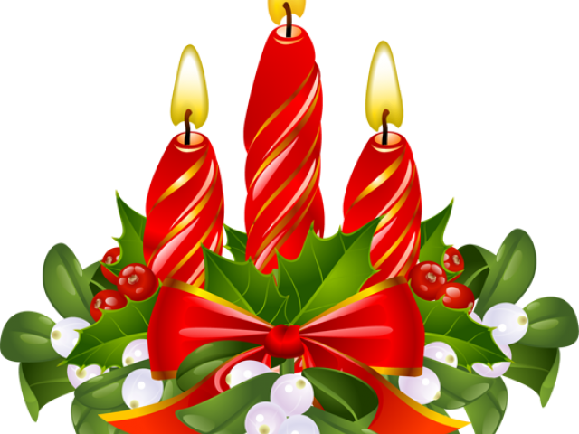 Related Cliparts - Christmas Candle Clipart Png Transparent Png (640x480), Png Download