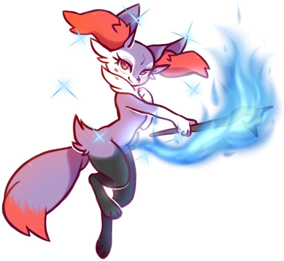 Shiny Braixen Art - Cute Shiny Braixen Clipart (961x885), Png Download