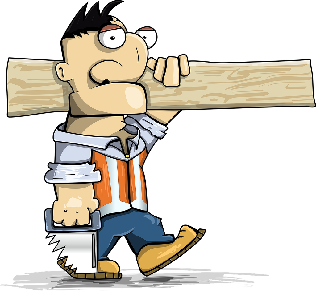 Make Your Own Wooden Puzzles - Funny Carpenter Clipart (1024x945), Png Download