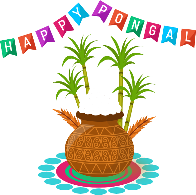Happy Pongal Png Image - Pongal Png Clipart (629x625), Png Download