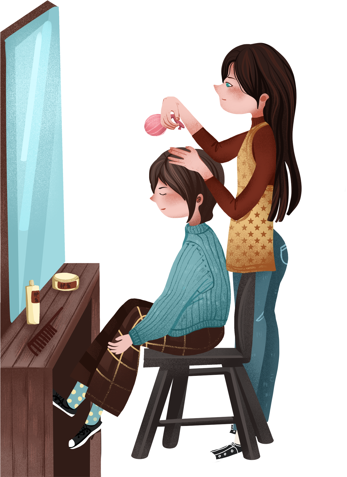 Retro Hand Drawn Cartoon Illustration Png And Psd - Illustration Clipart (2000x2000), Png Download